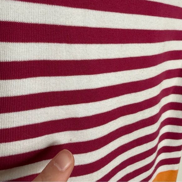 Loro Piana Tank Top Sz 46 White Fuchsia Striped Sleeveless N Neck Stretch Summer - Picture 5 of 14